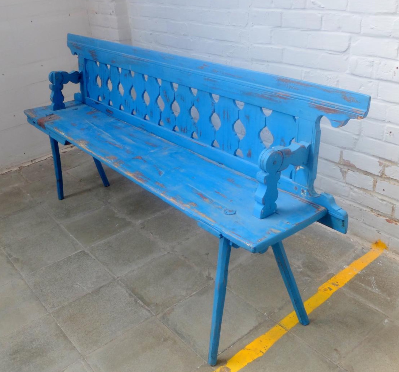 Another Hungarian. Shapely turning arm. Did this backrest come from another bench?